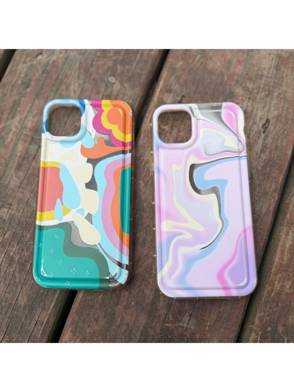Abstract Pattern Phone Cases For iPhone 11 Pro Set Of 2 Multicolor Designs Durab